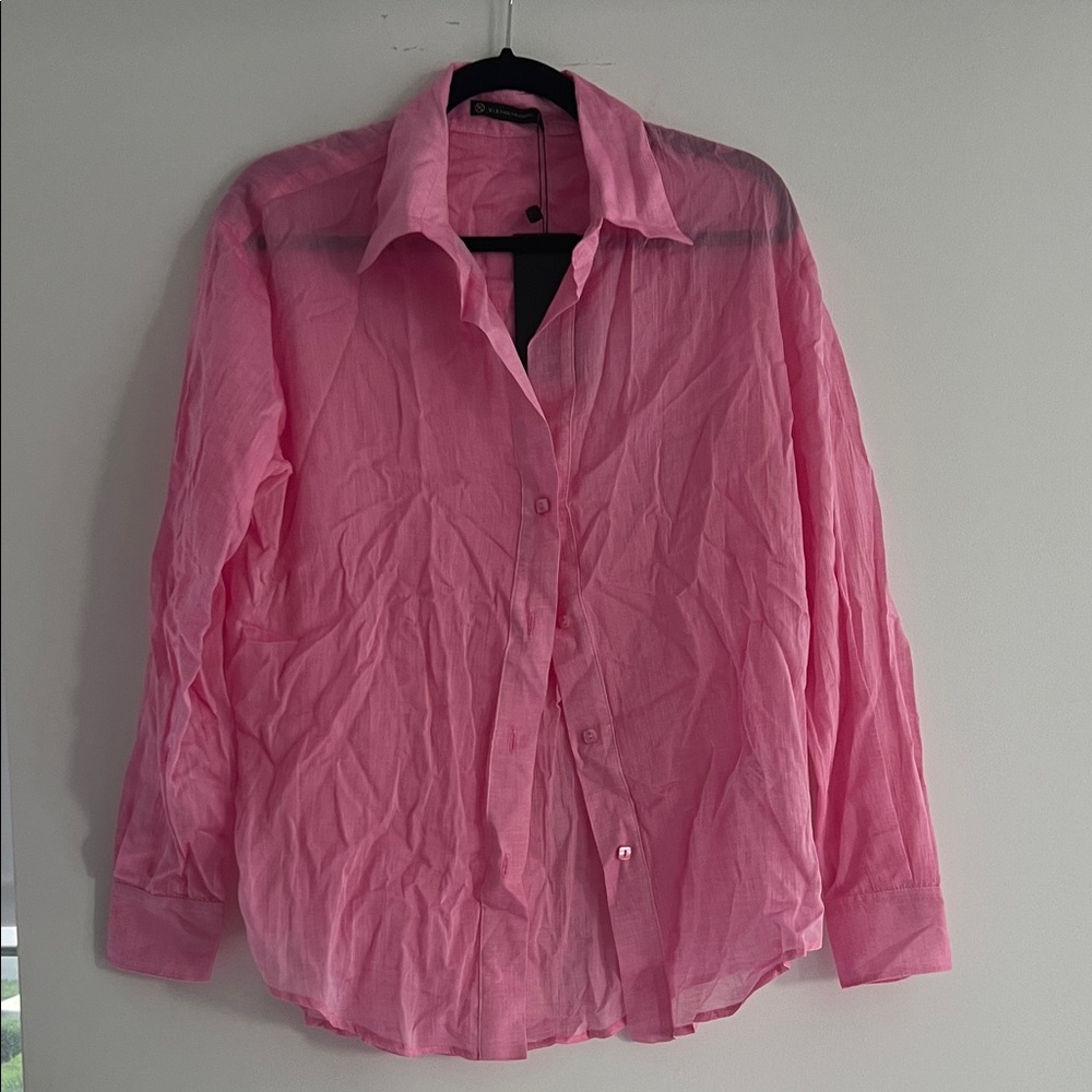 Elegant Pink Button Down Shirt for Women